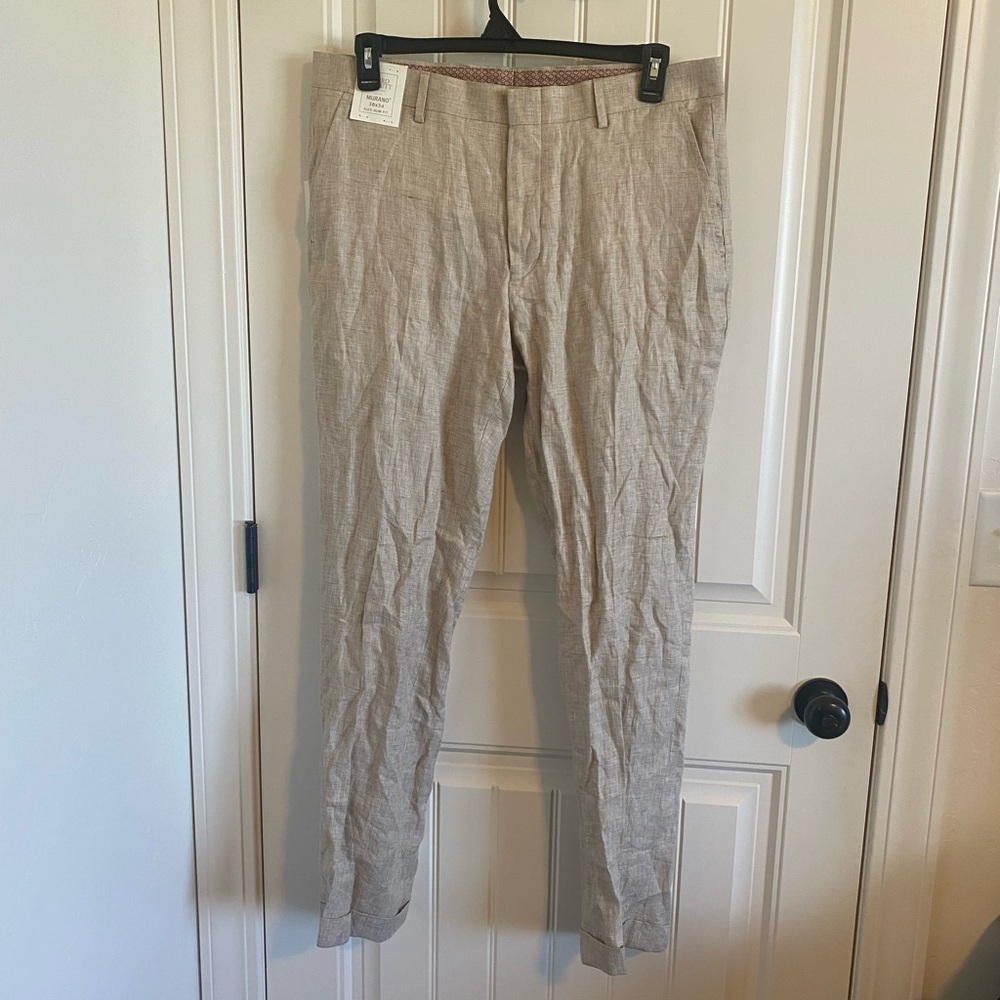Baird McNutt Murano Beige Linen Pants - Picture 5 of 9